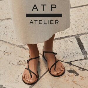 ATP Atelier Black Capri Sandals
